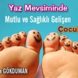 Yaz mevsiminde mutlu ve sağlıklı gelişen çocuklar