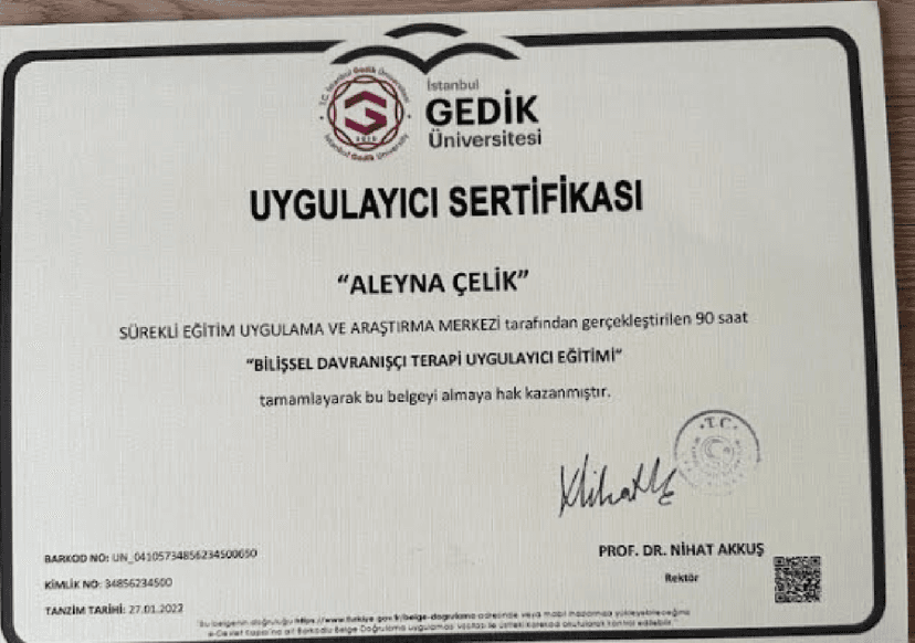 Bilişsel Davranışçı Uygulayıcı Eğitimi