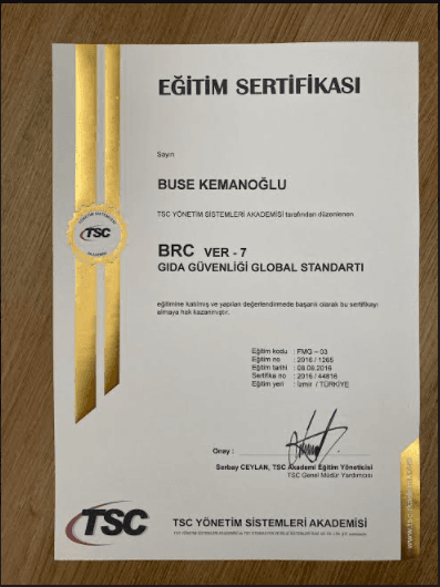 BRC VER-7 GIDA GÜVENLİĞİ GLOBAL STANDARTI