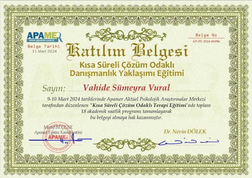 Kısa Süreli Çözüm Odaklı