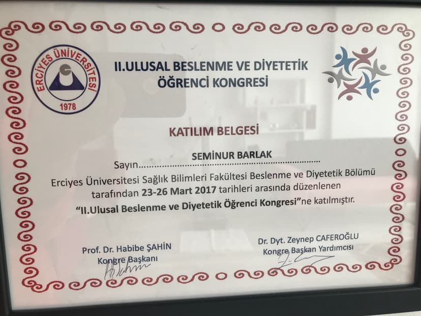 2.ULUSAL BESLENME VE DİYETETİK ÖĞRENCİ KONGRESİ