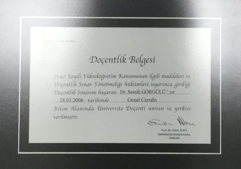 Doçentlik Belgesi