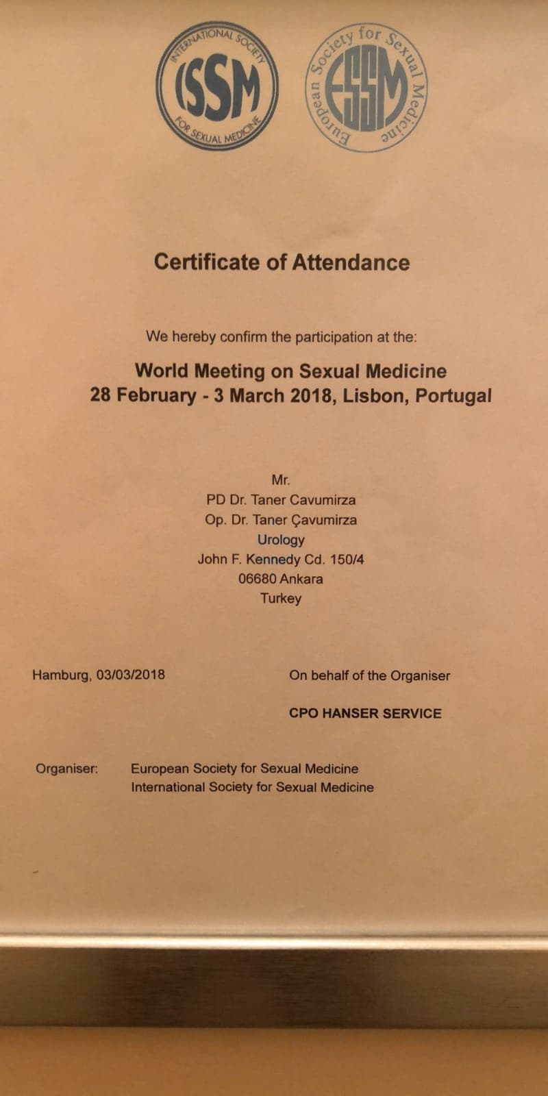 Üroloji sertifikası