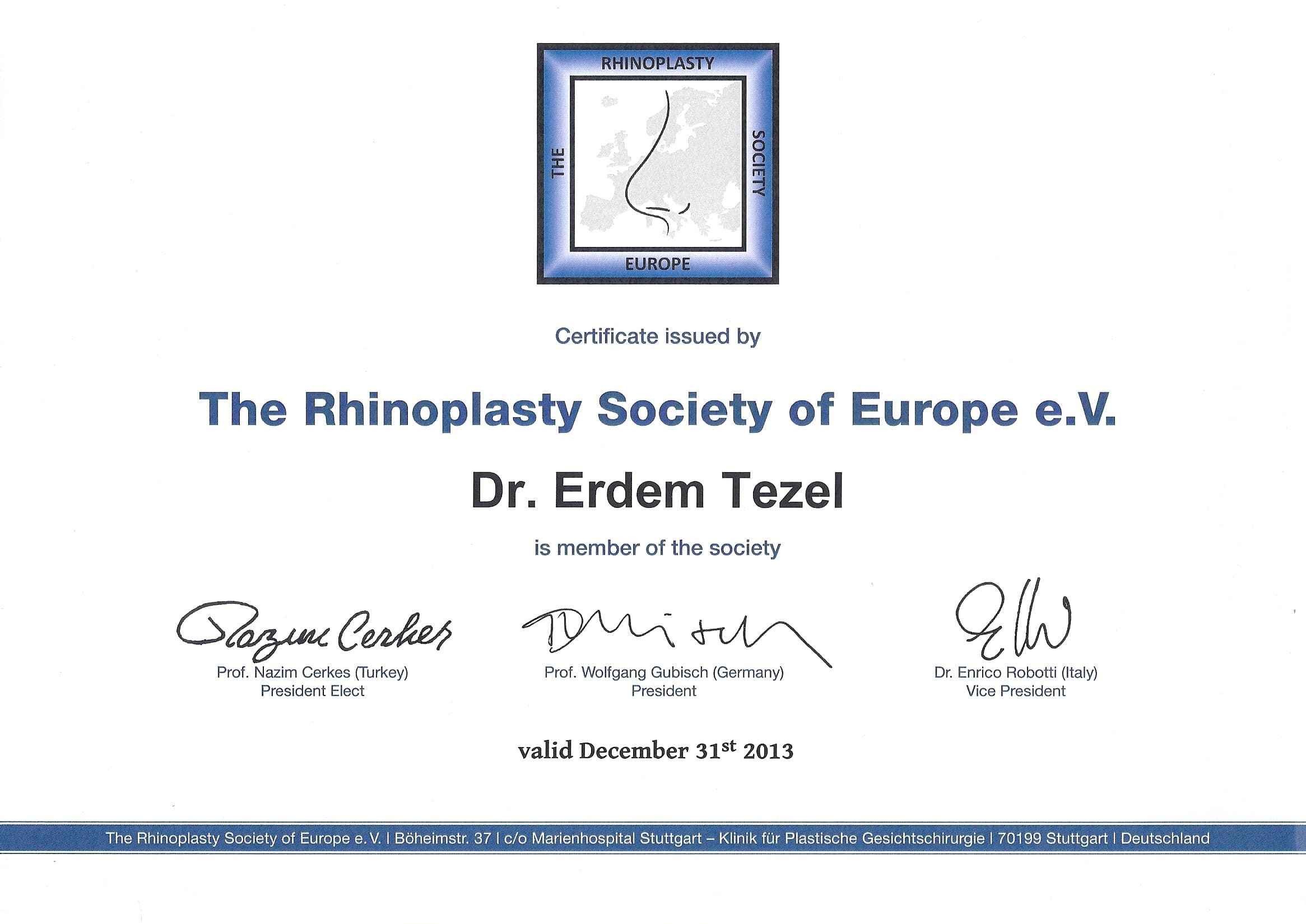 The Rhinoplasty Society of Europe