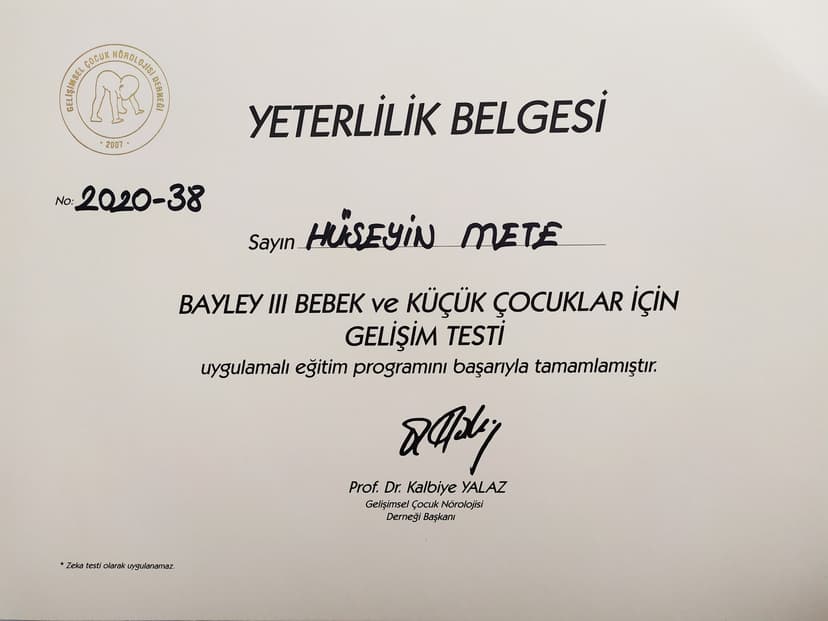 BAYLEY III Bebek ve Küçük Çocuklar İçin Gelişim Ölçeği
