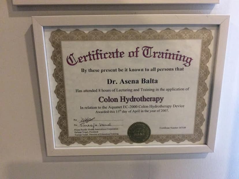 Certificate of Training