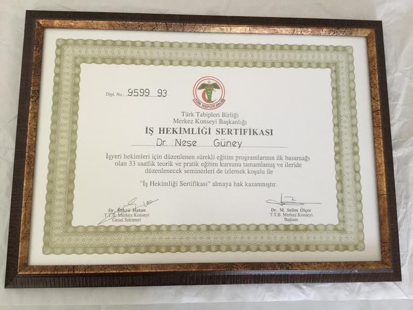 İş Hekimliği Sertifikası