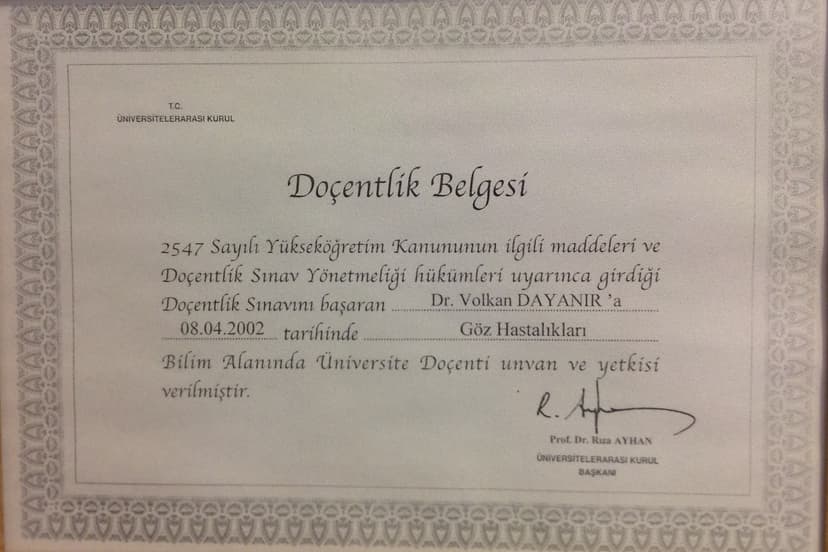 Doçentlik Belgesi