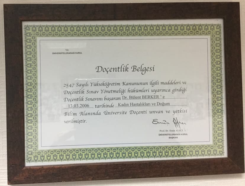 Doçentlik Belgesi