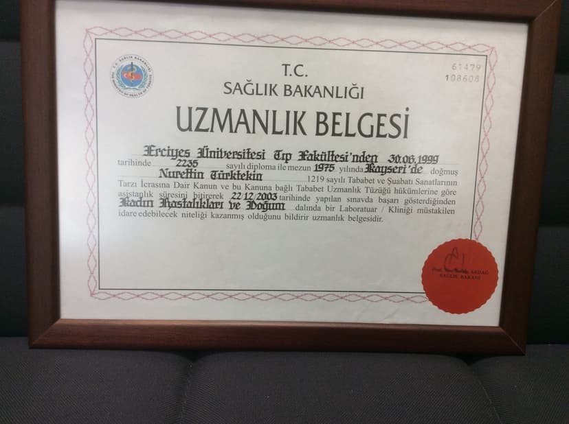 Uzmanlık Belgesi