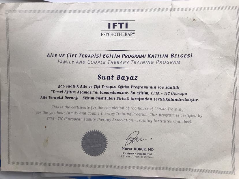 AİLE VE ÇİFT TERAPİSİ