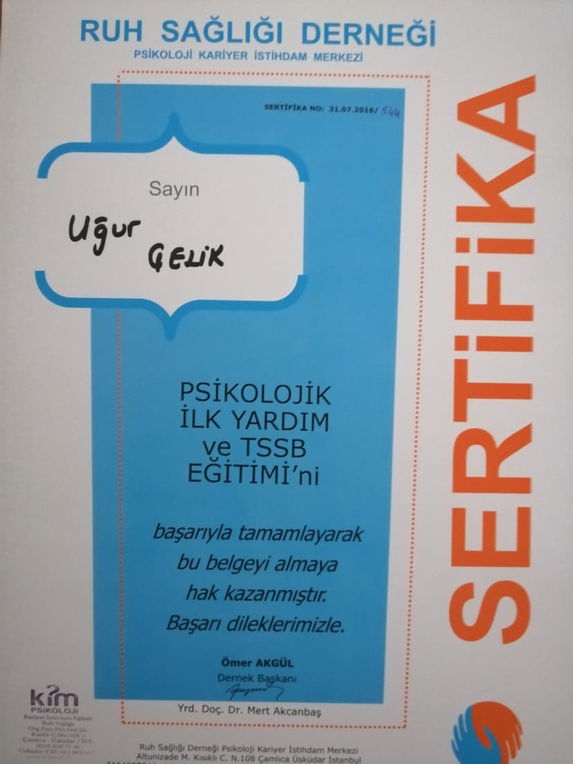 Psikolojik İlk Yardım Eğitimi