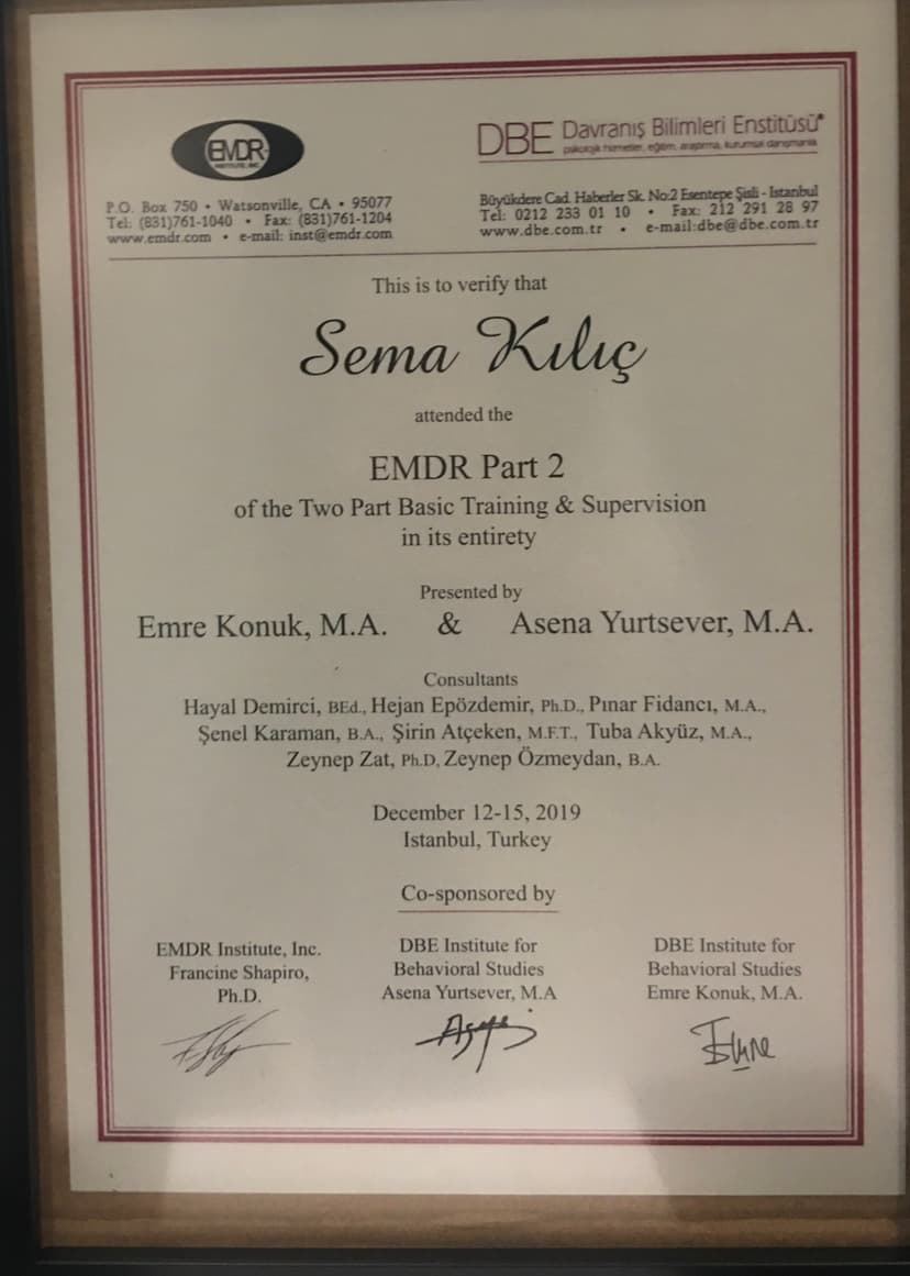 EMDR PART2 EĞİTİMİ