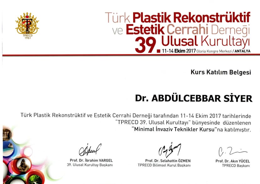 2017 Minimal invaziv teknik uygulamaları