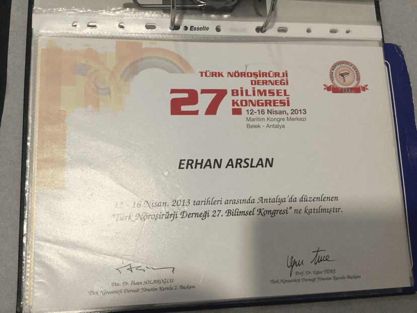 Türk Nöroşirürji Derneği 27. Bilimsel Kongresi