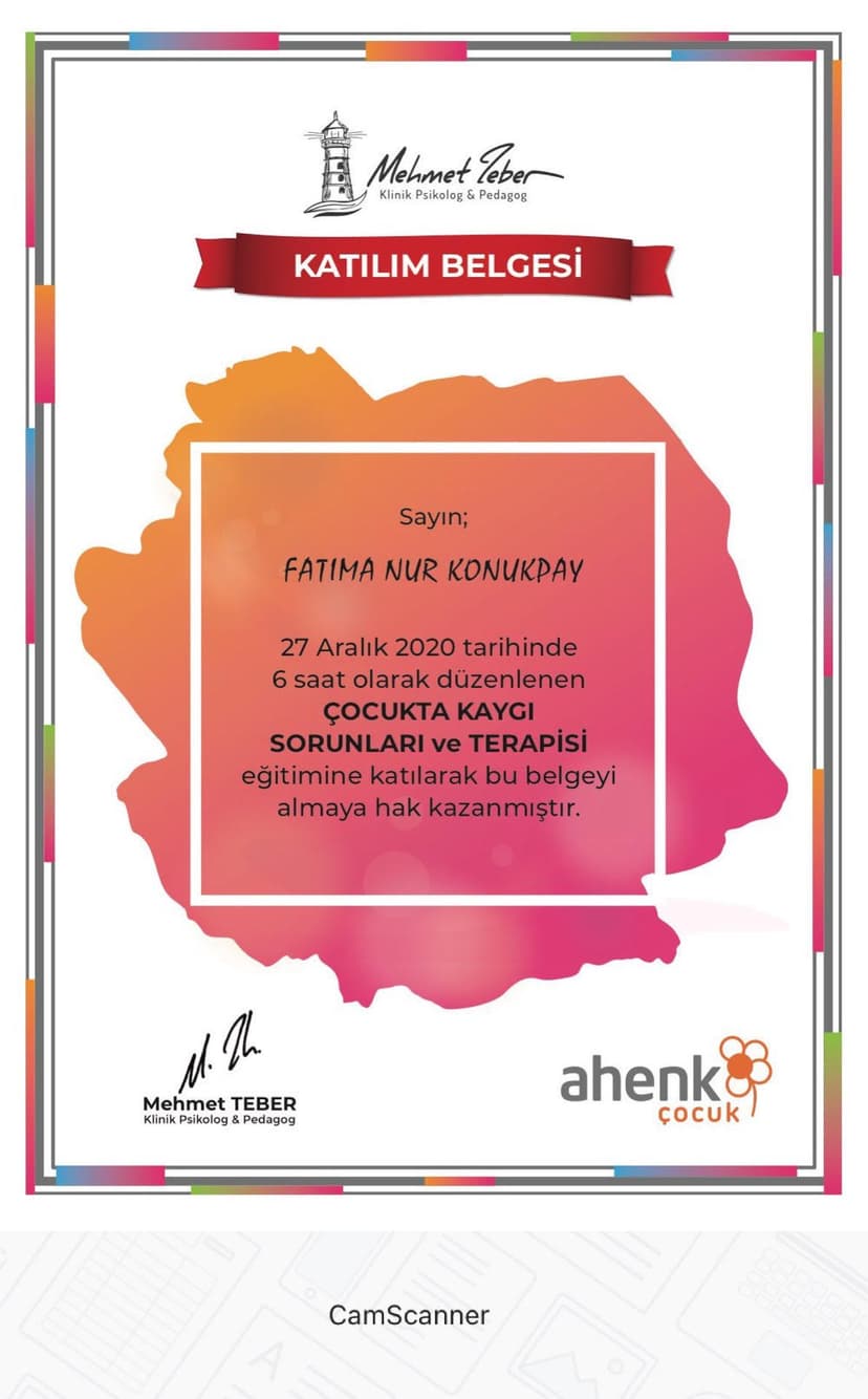 Çocukta kaygı sorunları eğitimi