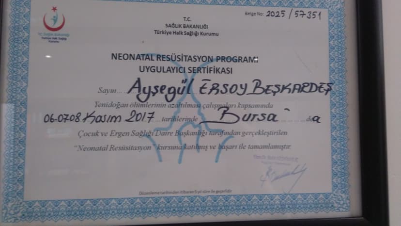 NRP (YENİDOĞAN CANLANDIRMA) SERTİFİKASI