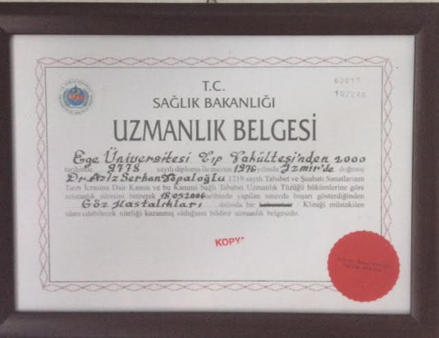 Uzmanlık Belgesi