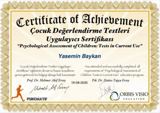 2 Çocuk Değerlendirme Testleri Eğitimi