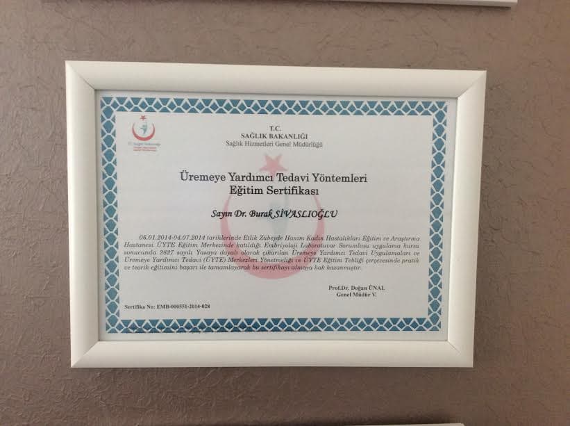 Üremeye Yardımcı Tedavi Yöntemleri Eğitim Sertifikası