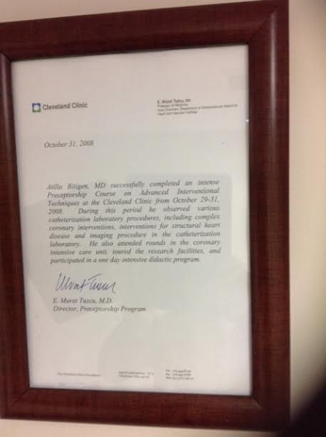 Sertifika-GİRİŞİM KURSU CLEVELAND CLİNİC