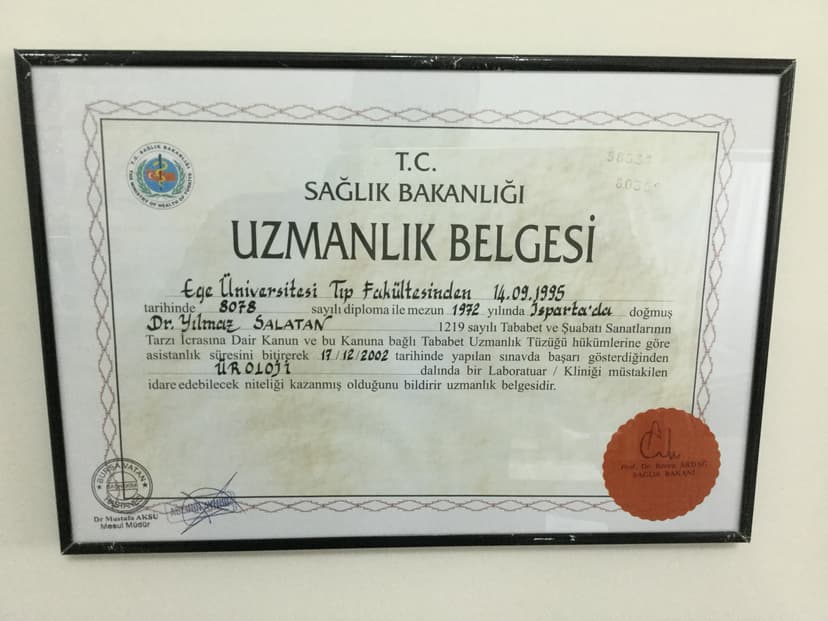 Uzmanlık Belgesi