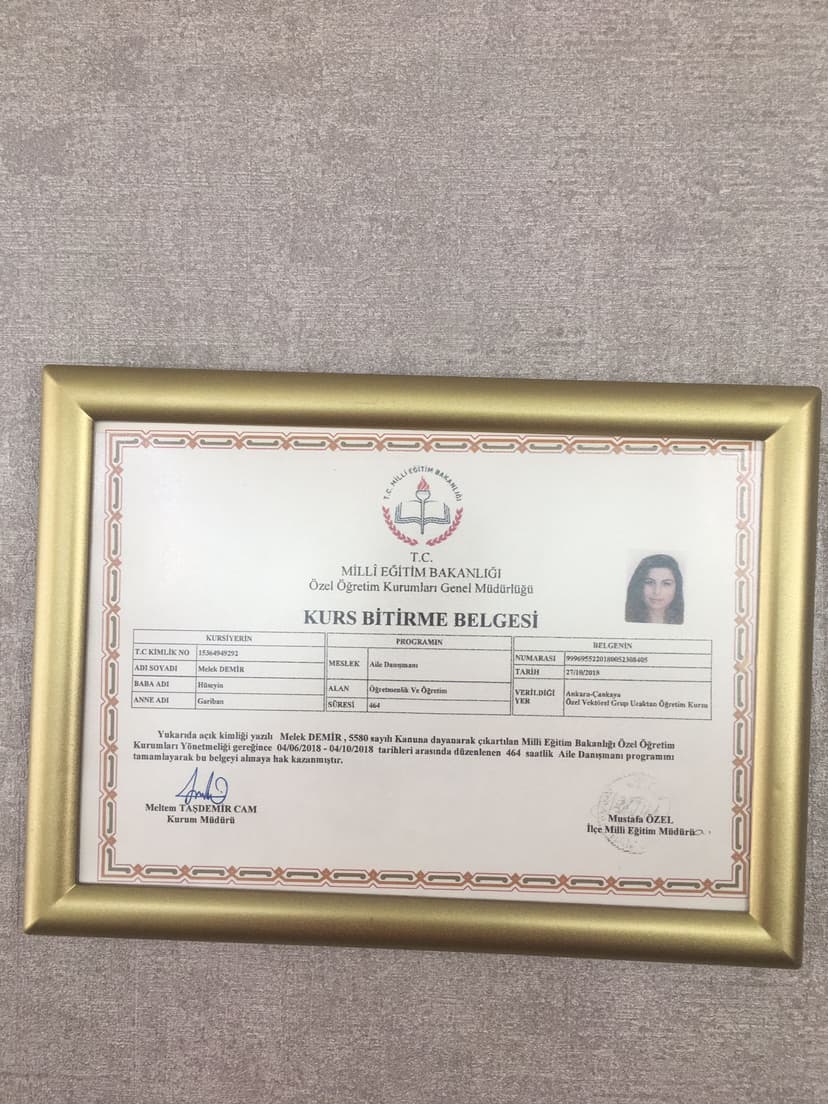 AİLE DANIŞMANLIĞI UZMANI