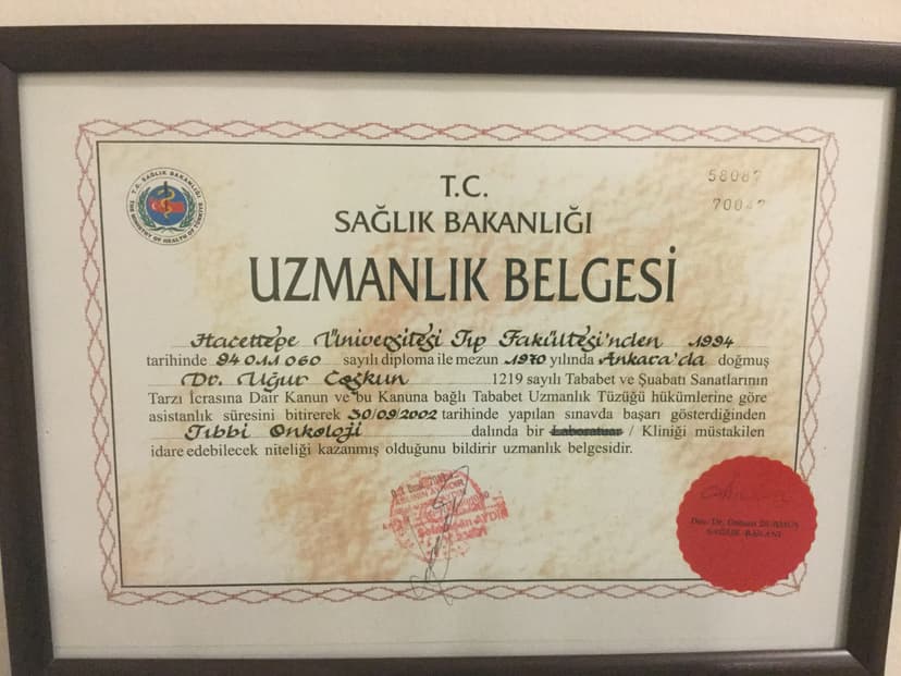 Uzmanlık Belgesi