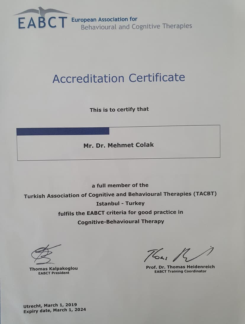 Çocuk ve Ergen BDT Terapisti