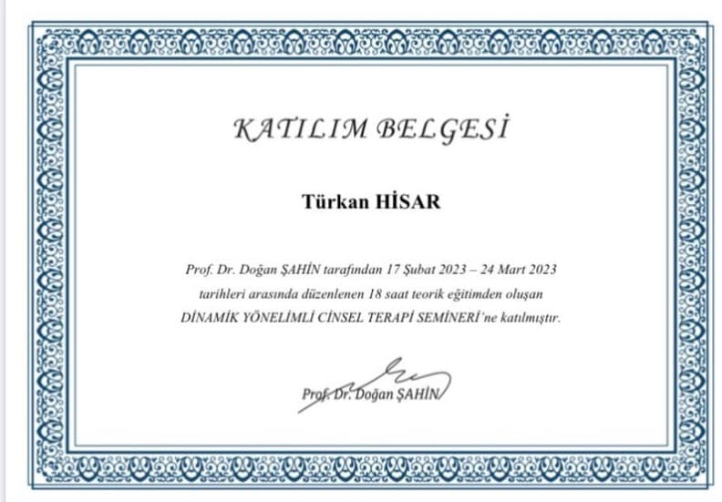 Dinamik Yönelimli Cinsel Terapi Semineri