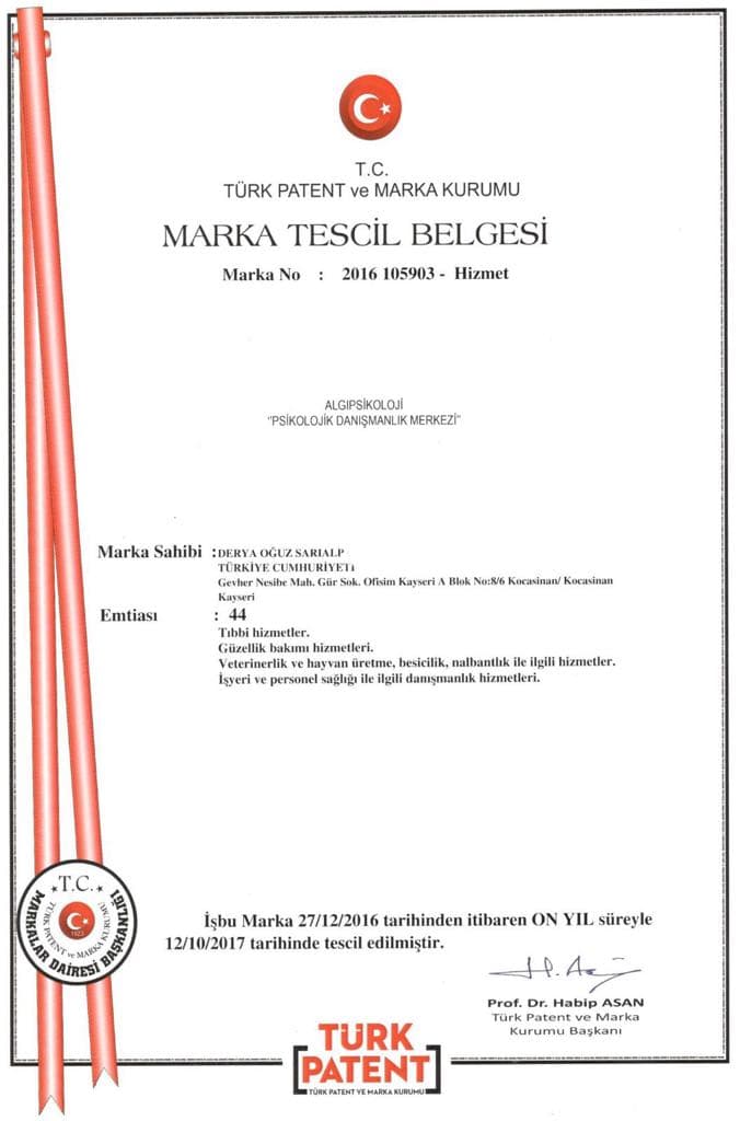 PATENT-ALGIPSİKOLOJİ