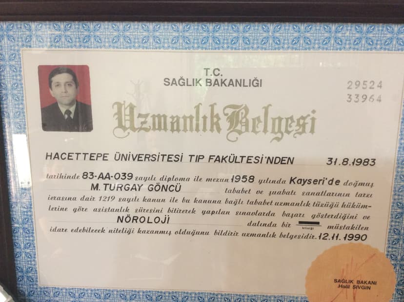Uzmanlık Belgesi