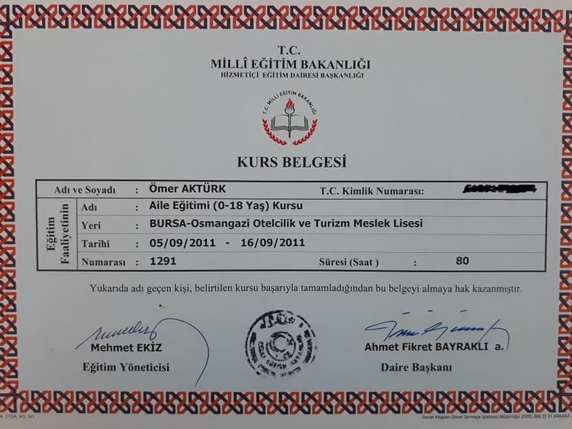 MEB-AİLE EĞİTİMİ KURSU