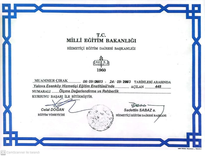 Ölçme Değerlendirme Rehberlik