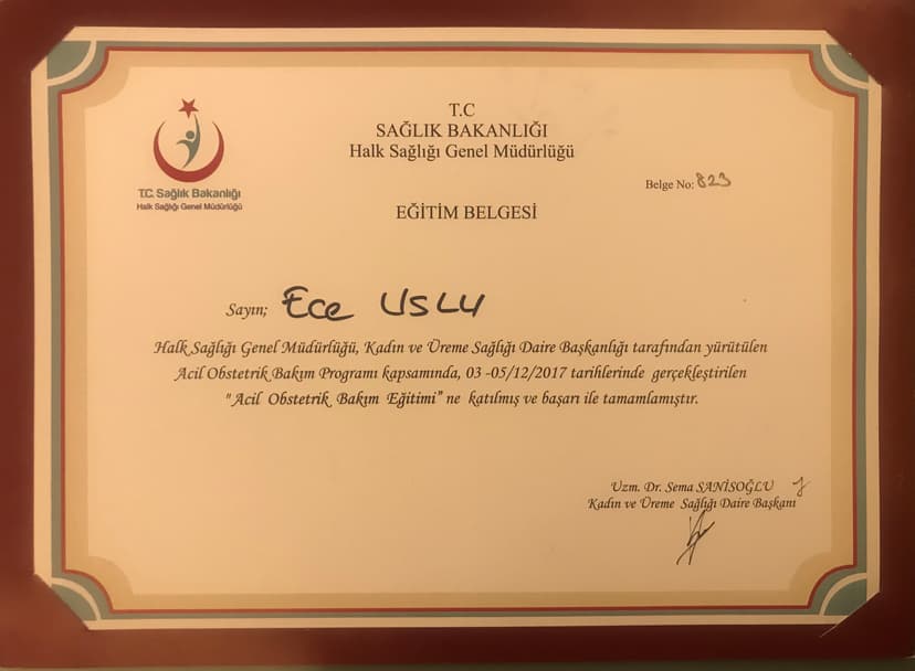 Acil Obstetrik Bakım Eğitimi