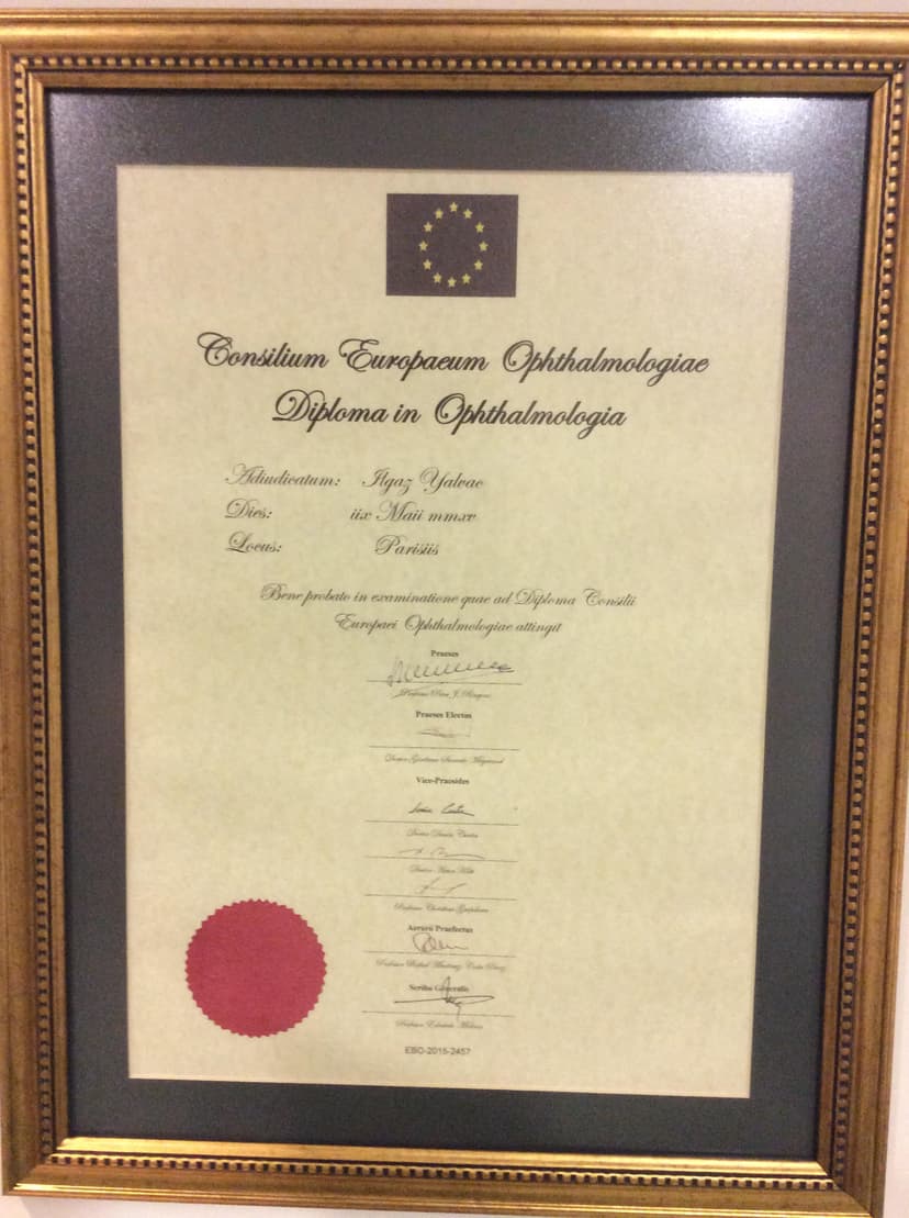 Diploma in Ophtalmologia