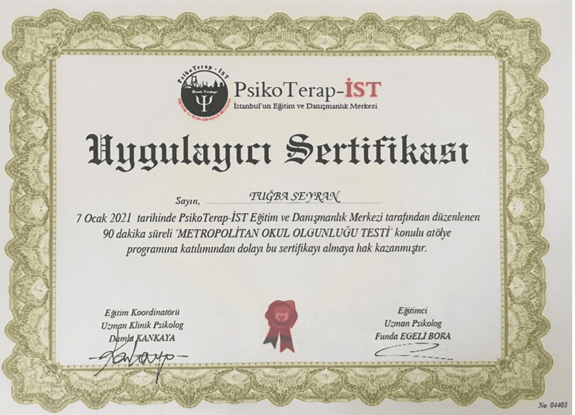 Metropolitan Okul Olgunluğu Testi