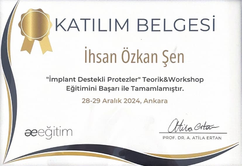 İmplant Destekli Protezler Teorik&Workshop Eğitimi