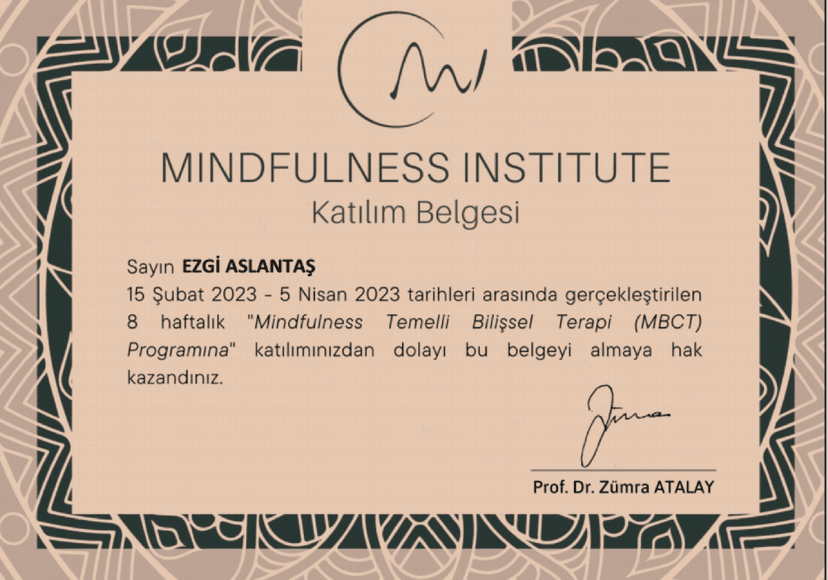 Mindfulness Temelli Bilişsel Terapi