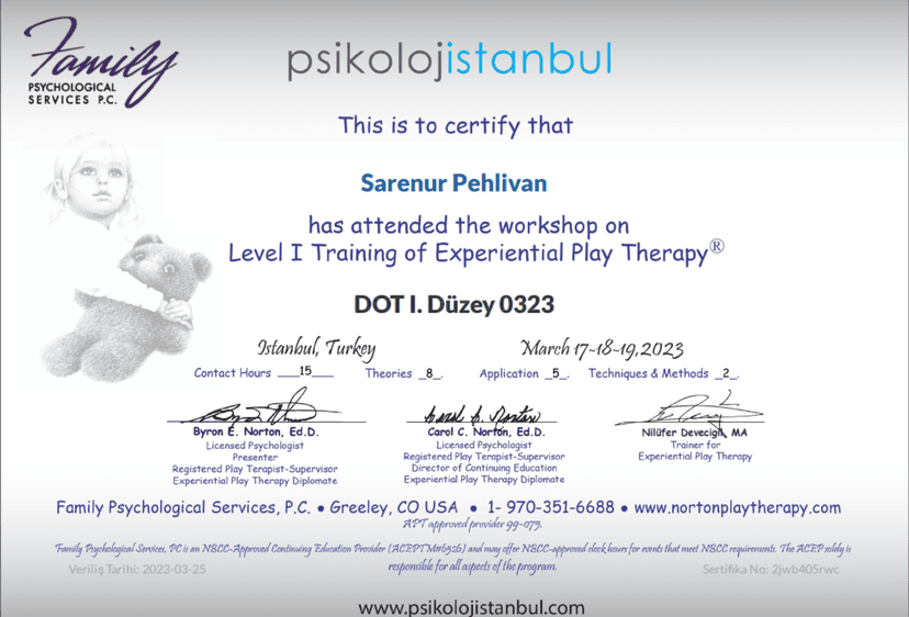 deneyimsel oyun terapisi