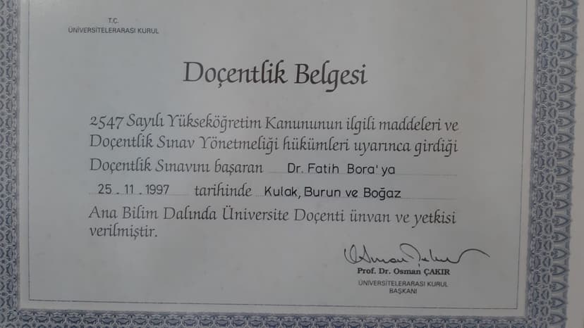 Doçentlik belgesi