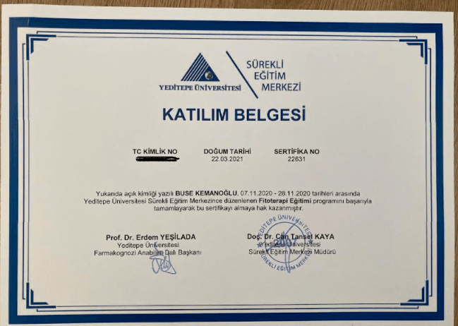 FİTOTERAPİ EĞİTİMİ