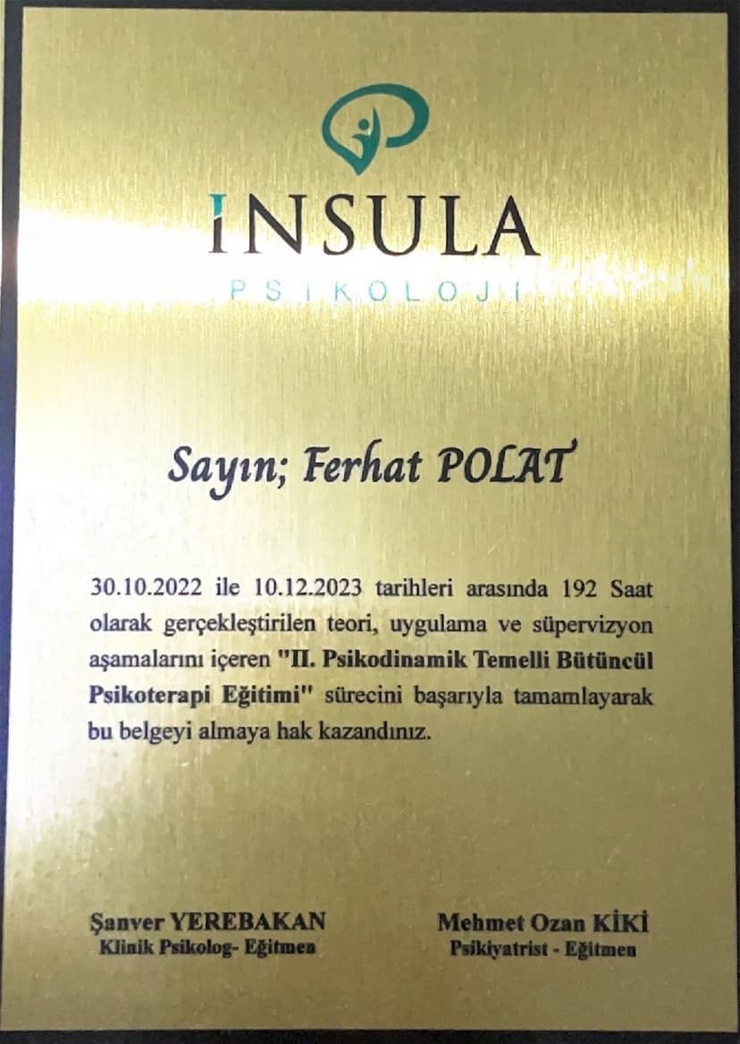 Bütüncül Psikoterapi Plaket