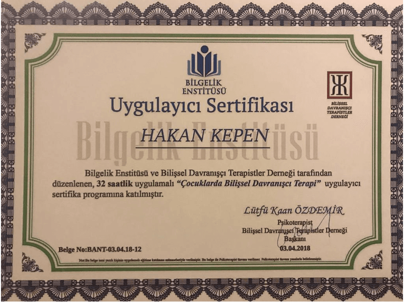 Çocuklarda Bilişsel Davranışçı Terapi