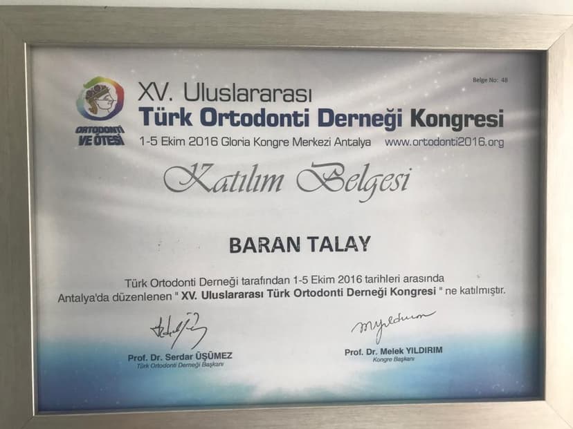 XV.UluslararasıTürk Ortodonti Derneği Kongresi