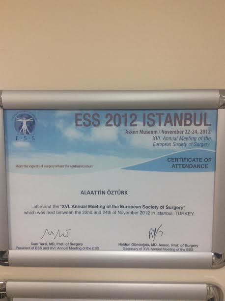 XVI. Annuel Meeting of the European Society of Surgery