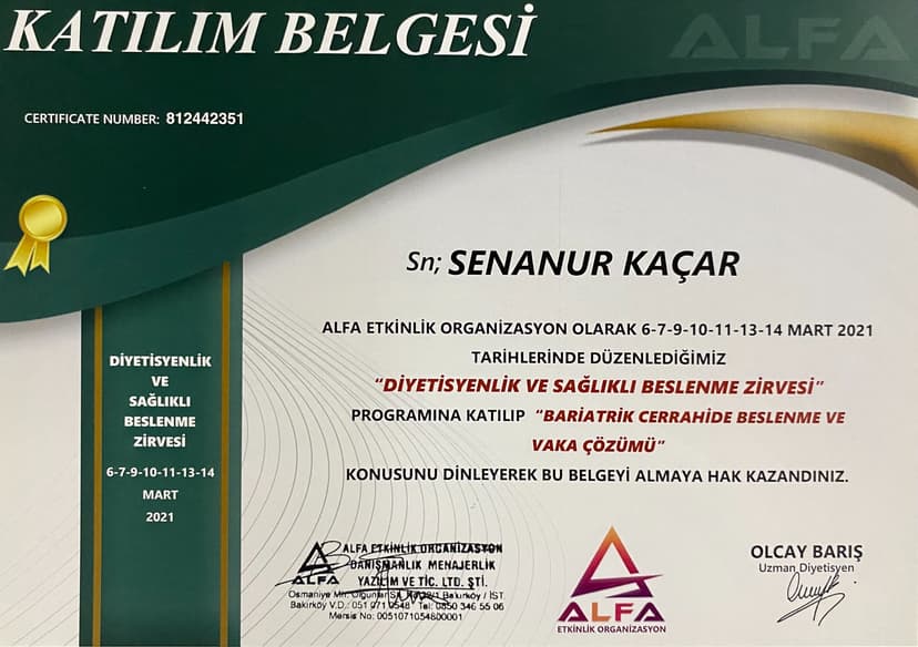 Bariatrik Cerrahide Beslenme