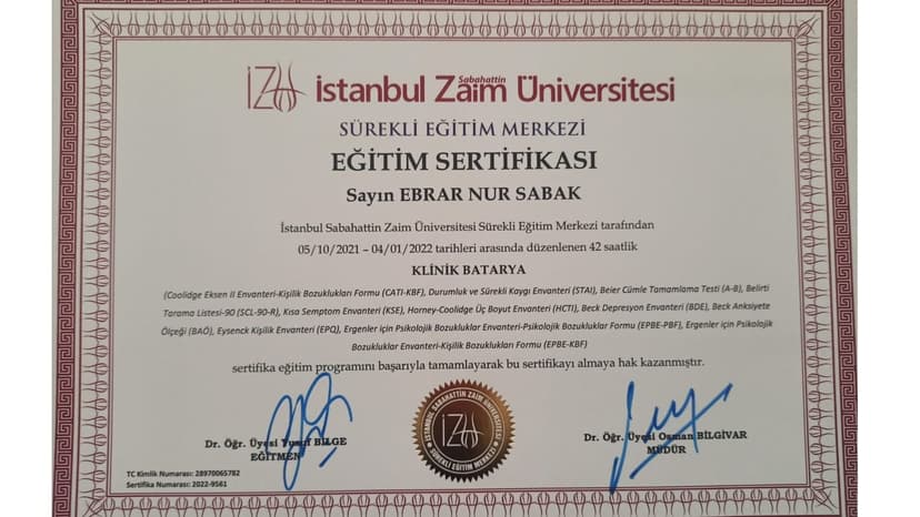 Klinik Batarya (Yetişkin Ölçekleri)