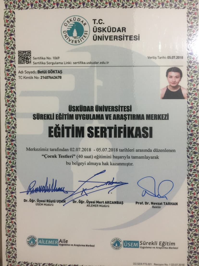 Çocuk Testleri Eğitimi
