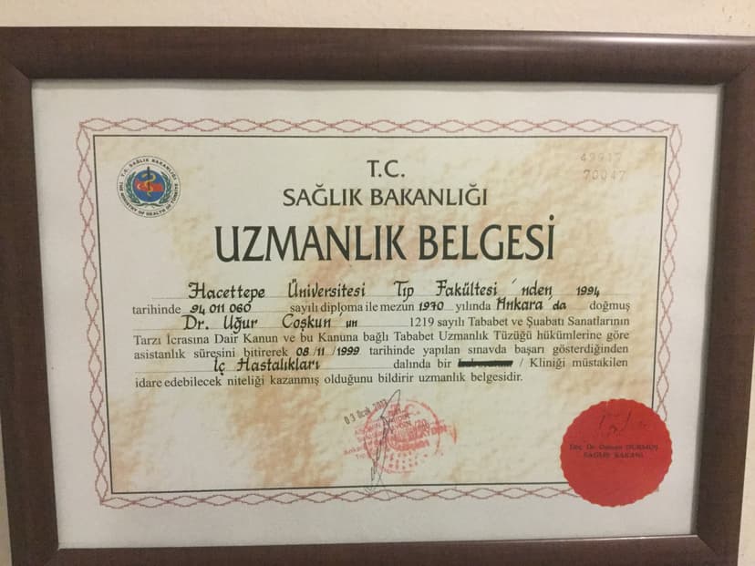 Uzmanlık Belgesi